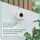Blink Mini 2K+ Plug in Home and Pet Security Camera with 1 camera - White-Works with Alexa — Connect to an Alexa-enabled device to answer the front door, arm and disarm your smart home system, and more using your voice