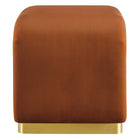 Modway Koda Performance Velvet Waterfall Stool - Brass/Rust-Adjustable Foot Caps