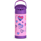 Thermos FUNtainer Bottle with Straw - 410 mL - Peace-Keeps drinks cold for up to 12 hours