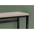 Monarch Specialties 7679 48" Computer Desk - Modern Taupe/Adj.Height/ Black-Perfect desk for all laptop or tablets; easy maintainable taupe surface finished on all sides