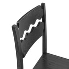 Modway Jax Oak Wood Bar Stool With Wavy Razor Back - Black-9