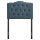 Modway Annabel Stain-Resistant Performance Velvet Twin Headboard - Cadet Blue-Dense Foam Padded Headboard