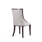 Manhattan Comfort - Lot de 4 chaises de salle à manger traditionnelles Grand 18,5 po en similicuir gris clair-Option d’achat avec fauteuils assortis