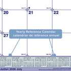 Blueline 13 Months Monthly Academic Desk Pad - July to July - 21 1/4" L x 16" W - Bilingual-Two-hole punched, vinyl corners