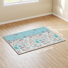 Qaba - Tapis de jeu pour bébé - grand tapis en mousse - 77 po L x 58 po l - motif circuit et éléphant-Sa surface entièrement imperméable se nettoie facilement 