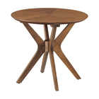 Modway Crossroads 24" Round Wood Side Table - Walnut-Mid Century Modern Side Table