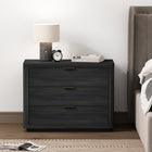 Manhattan Comfort Evelyn 32" Modern 3-Drawer Nightstand - Charcoal Grey-Includes 3 Full Extension Drawers