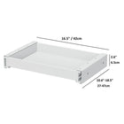 Uplite - Tiroir De Rangement Coulissant Ultra Fin Sous Le Bureau - Blanc-Ce tiroir discret et sans poignée préserve l'espace pour les jambes et reste à l'écart en position assise ou debout