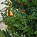 HOMCOM 7.5' Artificial Christmas Tree with Hinge Design - Green-Solid metal base for better stability