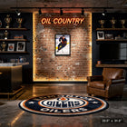 Connor Mcdavid Edmonton Oilers Skating with Puck - Framed Canvas - 22" x 31"-Finished size: 22.5x31.5