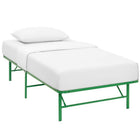 Modway Horizon Stainless Steel Twin Bed Frame - Green-Modern Platform Bed Frame