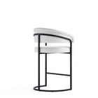 Manhattan Comfort Augusta 22.8" Modern Leatherette Upholstered Counter Stool - White-Delivered to you Fully Assembled! No Assembly Required