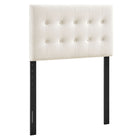 Modway Emily Stain-Resistant Performance Velvet Twin Size Headboard - Alabaster-Stain-Resistant Performance Velvet