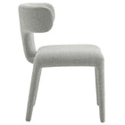 Modway Stellan Curved Back Boucle Upholstered Dining Chair - Dove Grey - 2 Pack-8