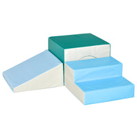 Qaba - Ensemble de jeu en mousse 4 pièces pour tout-petits - Multicolore-Pratique l'escalade, le rampement et la glissade 
