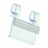 Eddie's Deluxe Sign Holder for 1/4” Wire - Clear - 100 Pack-Plastic - Clear