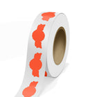 JAM Paper - Rouleaux d'étiquettes standard - en forme de sceau d'anniversaire - 1 3/8 x 2 5/8 - rouge fluo - 125 étiquettes/rouleau-Couleur : Rouge fluo | Faites ressortir votre courrier avec des étiquettes d'adresse d'expédition colourées.