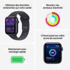 Apple - Watch SE 3 - 40 mm - GPS - Boîtier en aluminum Minuit avec Bracelet Sport Minuit - P / M-Un nouvel écran toujours allumé vous permet de consulter votre montre sans lever le poignet