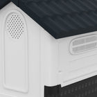 PawHut 22.4" W Outdoor Dog House with Windows for Miniature Dogs - Dark Grey-Made of thick PP, which is robust 