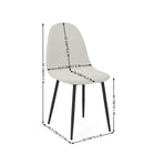 Homy Casa Upholstered Guest & Reception Chairs - Beige Fabric - 4 Pack-Perfect for 30"-36" dining tables: Tailored for kitchens, apartments, and offices.