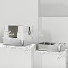 PawHut - Grande litière pour chat en acier inoxydable avec couvercle 23,7 po L x 15,8 po l x 17,5 po H - gris clair-Conception à double entrée avec marche supérieure pour réduire la dispersion et le désordre de la litière 