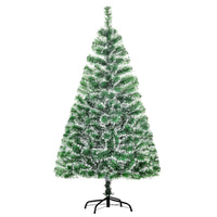 HOMCOM - Arbre de Noël Artificiel 5 Pieds Intérieur Décoration Cadeau Noël avec Support Métallique-L'arbre de Noël de 4,9 pieds est un ajout accrocheur à la plupart des décorations intérieures pendant les vacances 