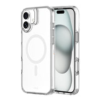AXS Crystal Shield D3O Case Made with Recycled Materials Magsafe Compatible for Apple iPhone 16 Plus - Clear-6ft drop tested to protect from drops in most everyday situations
