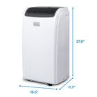 BLACK+DECKER - Climatiseur portatif 12 000 BTU avec télécommande-Unité trois-en-un : notre climatiseur DOE de 8 000 BTU (ASHRAE 128 de 12 000 BTU) sert également de déshumidificateur et de ventilateur.