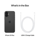 Apple iPhone 16 Plus 6.7" - 128 GB - Black - Unlocked-Satellite Connectivity: If you don't have cell service or Wi-Fi, iPhone can connect to a satellite so you can send and receive messages and Tapbacks. In a severe car crash, iPhone can connect to emergency services when you can't