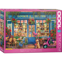 Eurographics Books & Coffee Puzzle - 1000 Pieces-Recycled board