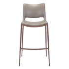 Zuo Ace Barstool - Brown/Walnut - Set of 2-Plush and durable faux leather fabric
