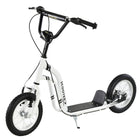 Aosom - Trottinette pour jeunes avec roue en caoutchouc gonflable de 12 po - blanc-Roues avant et arrière en caoutchouc de Ф12 po (30,5 cm) pour une conduite en douceur 