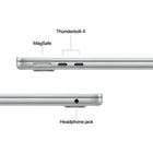 Apple MacBook Air 13" - M5 - 10-core CPU - 1 TB SSD - 24 GB Unified Memory - Silver-Connect It All - MacBook Air features two Thunderbolt 4 ports, a MagSafe charging port, a headphone jack - as well as the Apple N1 wireless chip for Wi-Fi 7 and Bluetooth 6. And it supports up to two external displays