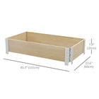 Outsunny - Kit de jardinière surélevée en bois avec fond ouvert - 45,3 po L x 23,6 po l x 7,9 po H - naturel-Le design sans fond est plus adapté aux plantes à longues racines 