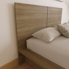 Nexera James Headboard - Full Size - Brown Oak-Oak Finish Options: Crafted from engineered wood in a light Brown Oak or Natural Blonde Oak finish, adding a touch of natural beauty to your space with its unique grain color variation