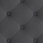 Flash Furniture - Lit plateforme Brighton très grand touffeté en tissu gris foncé-Pied central en métal