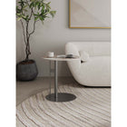 Manhattan Comfort Alondra 19.68" Modern Glam End Table - Black-Beautiful Sintered Stone Table Top