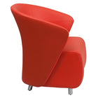 Flash Furniture Leather Curved Barrel Back Lounge Chair - Red-Red LeatherSoft Upholstery
