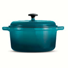 Tramontina - Cocotte en fonte émaillée 6,5 pintes avec couvercle - Rouge-Parfait pour emporter des ragoûts, des soupes, des ragoûts, des plats d'accompagnement, même du pain et des cordonniers mijotés lentement de la cuisine à la table