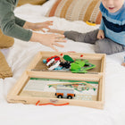 Melissa & Doug, Chemin de fer à emmener partout avec 17 pièces en bois, 3 trains, véhicule, pièces de jeu, pont -7