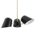 Modway Briana 3-Light Pendant Light - Black-Dimmable (Dimmer Not Included)