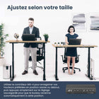 MotionGrey - Bureau assis-debout électrique à double moteur, réglable en hauteur, 165 po de largeur - Cadre noir-7