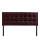 Modway Lily Stain-Resistant Performance Velvet Queen Size Headboard - Mulberry-Padded Construction