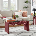 Modway Ondine Glass Top Coffee Table - Spiced Apple-Tempered Glass Top