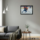 Connor Mcdavid Oilers 2025 Playoffs - Framed Canvas - 31" x 22"-Ready to hang - arrives fully assembled