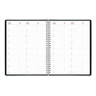 Brownline 2026 DuraFlex Weekly Planner with Textured 2-Piece Poly Cover - 11" x 8-1/2" - Black - English-Calendars of past, current, and following four months on each spread