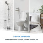 Journey SoftSecure 3-in-1 Commode Chair with Microban-Heavy duty frame supports up to 400 lb for safe stable bathroom transfers