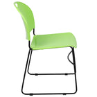 Flash Furniture HERCULES Series Green Ultra-Compact Stack Chair with Black Powder Coated Frame-880 lb. Weight Capacity