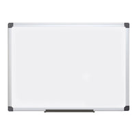 Staples Porcelain Magnetic Dry-Erase Whiteboard - 48" H x 72" W - Aluminum Frame-Porcelain magnetic dry-erase writing surface