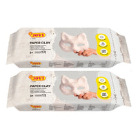JOVI Paper Modeling Clay 1.5 lb Bar - 2 Pack-Moist Paper Base Clay: Our papier-mâché modeling clay is meticulously crafted with a moist paper base, providing the perfect consistency for modeling straight out of the box. Say goodbye to the tedious process of mixing and waiting - our clay is ready to use, allowing you to dive into your creative projects without delay.